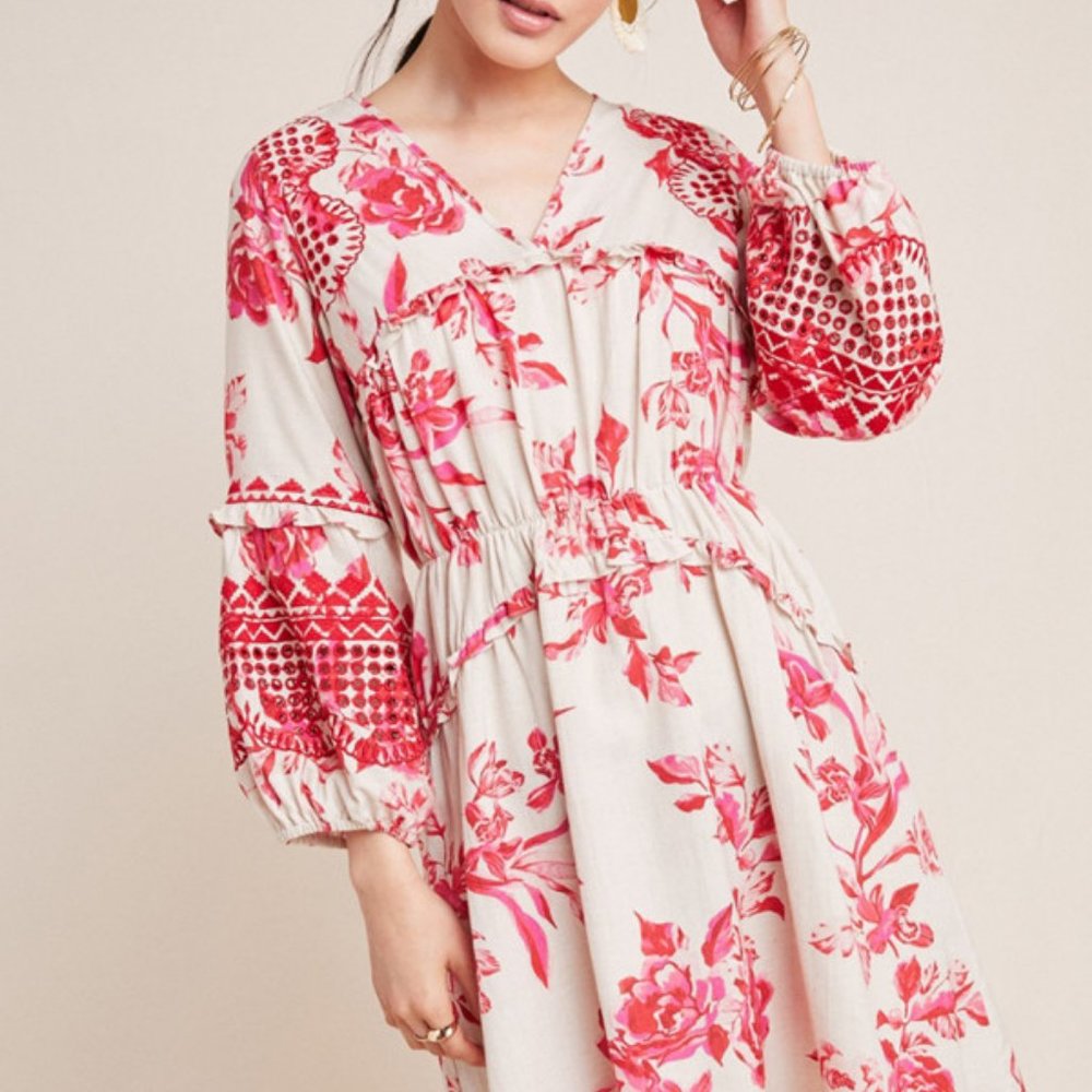 Vineet Bahl’ - Embroidered Floral Tunic Dress